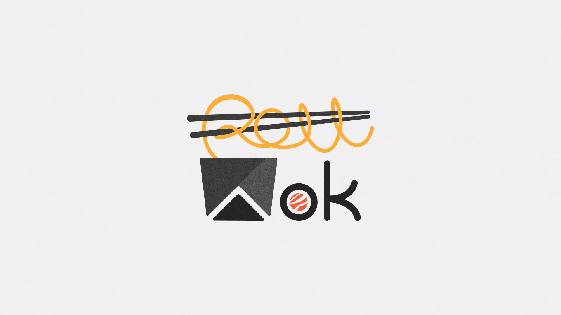 Разработка логотипа суши-бара «Roll Wok Club» в Карасуке